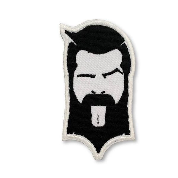 THIGHBRUSH® - Small THIGHBRUSH® Logo Face Patch - Black and White Sew-on