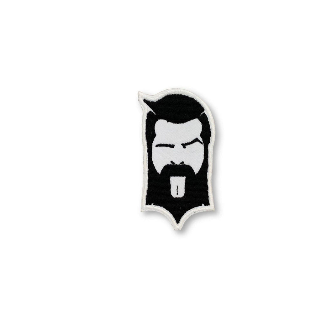 THIGHBRUSH® - Small THIGHBRUSH® Logo Face Patch - Black and White Sew-on