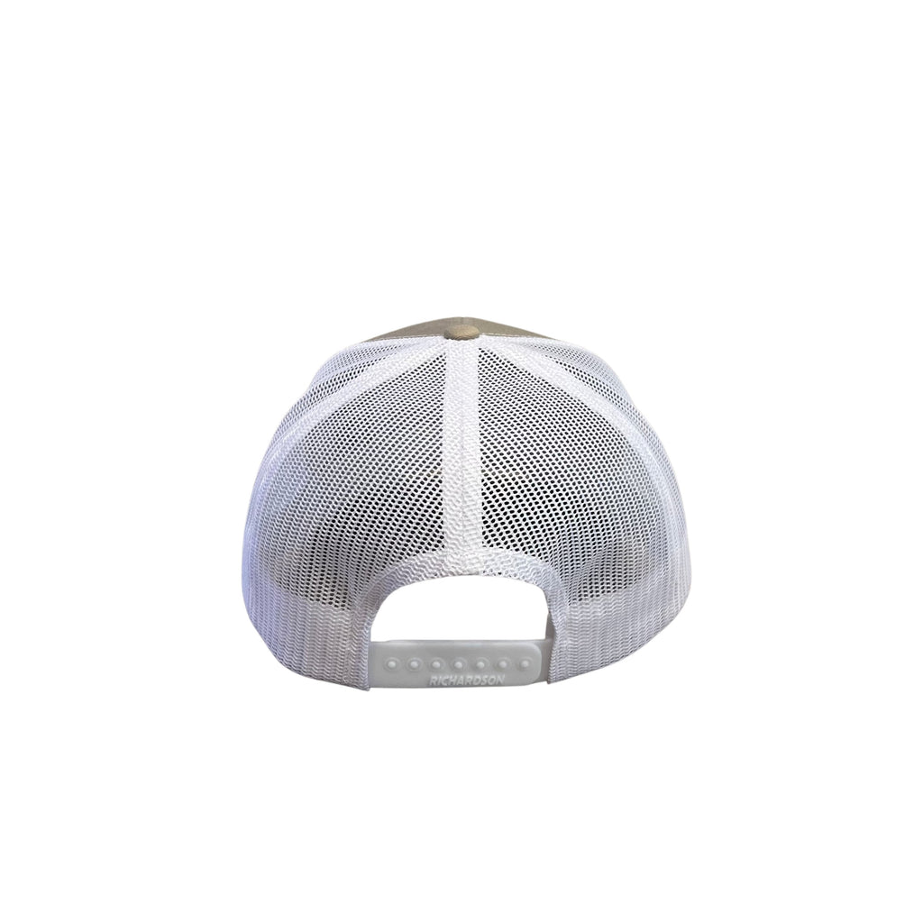 THIGHBRUSH® - Trucker Snapback Hat - Khaki and White