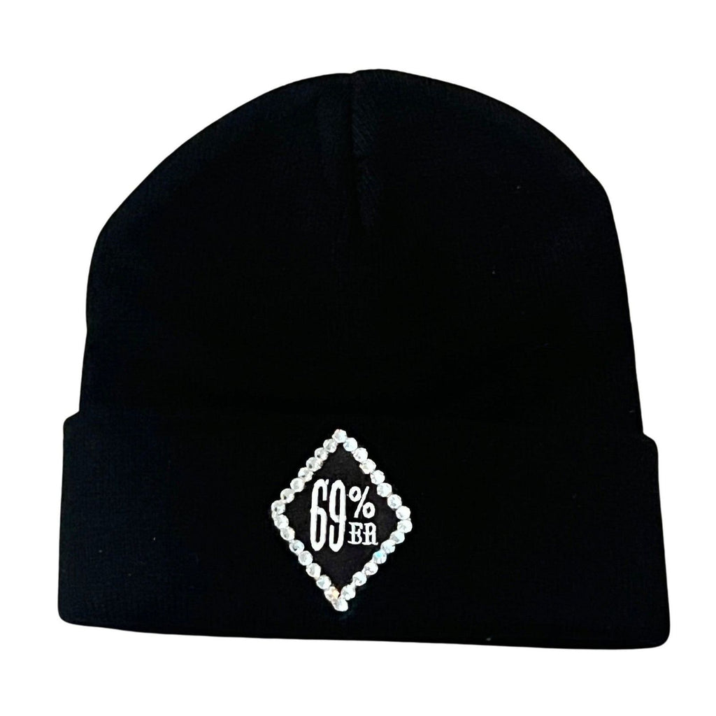 THIGHBRUSH® - 69% ER DIAMOND COLLECTION - Cuffed "Bling" Beanies - Black