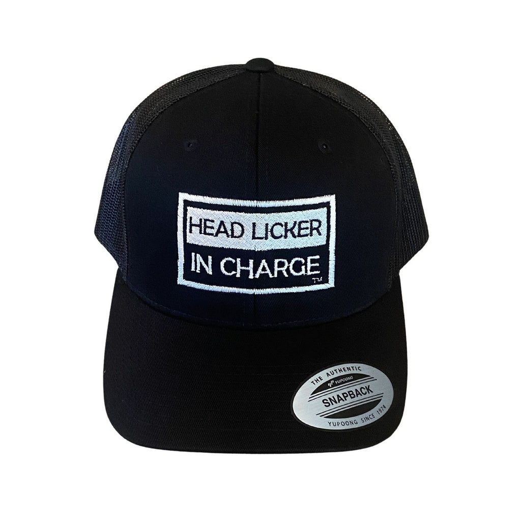 THIGHBRUSH® "HEAD LICKER IN CHARGE" - Trucker Snapback Hat - Black