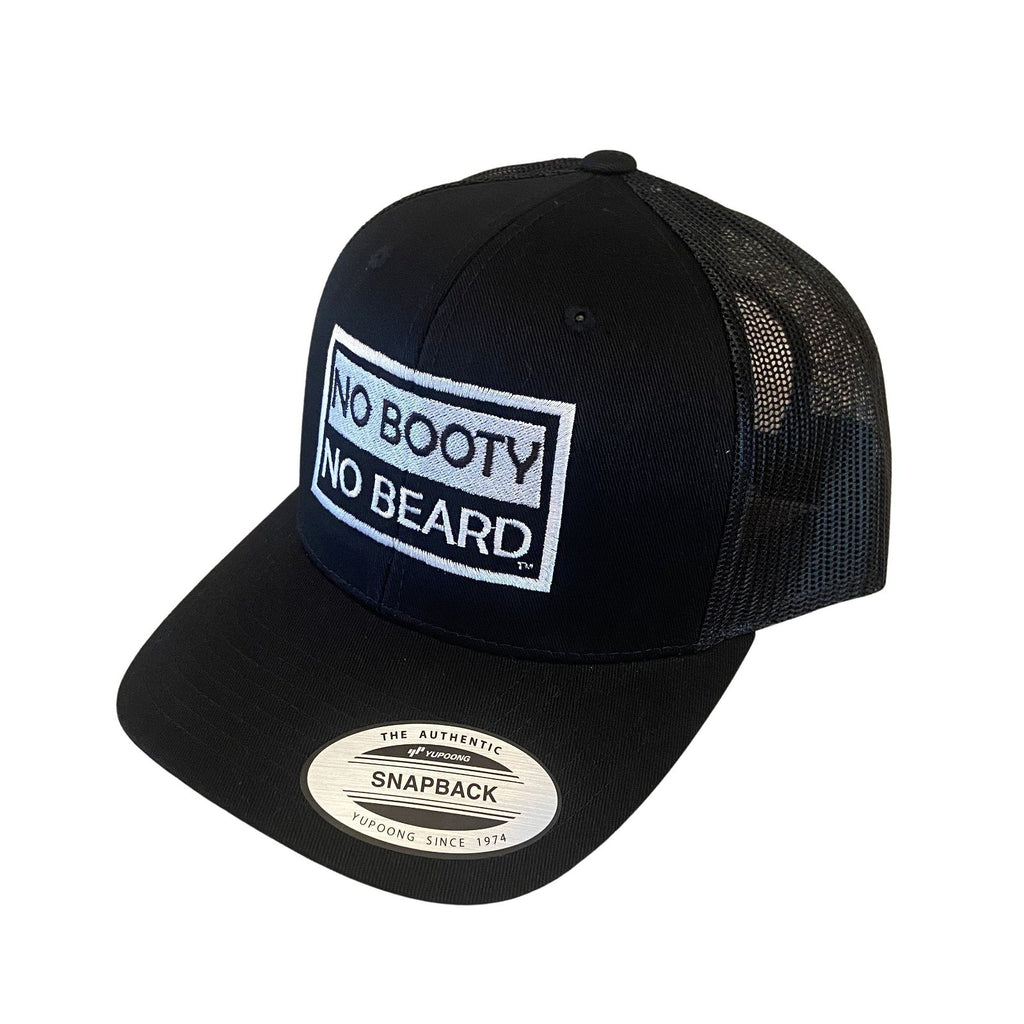 THIGHBRUSH® "NO BOOTY NO BEARD" - Trucker Snapback Hat - Black