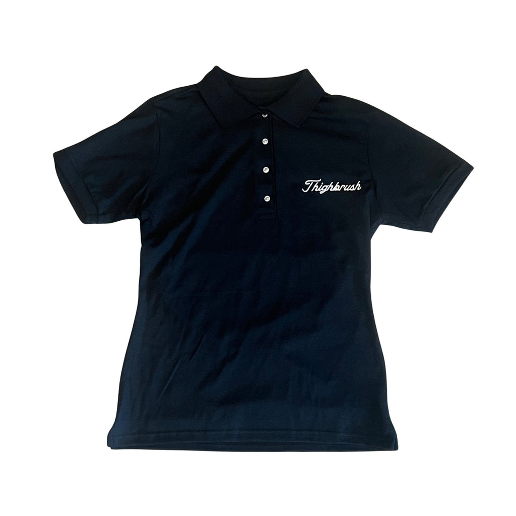 THIGHBRUSH® GOLF - FORE-Play - WOMEN'S POLO SHIRT - BLACK