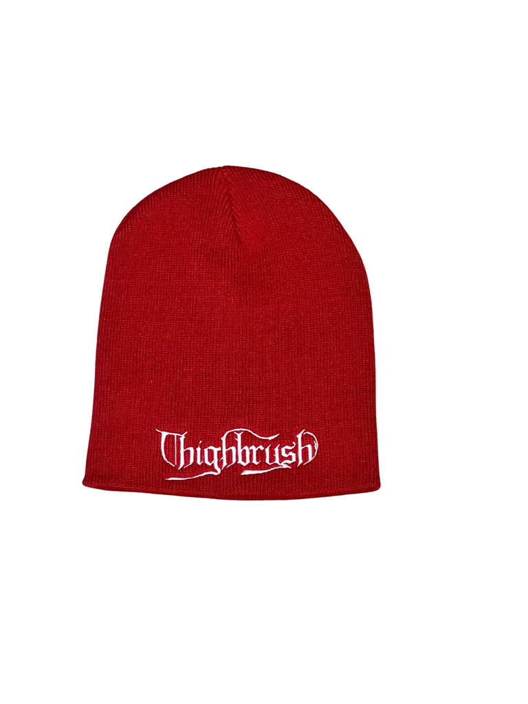 THIGHBRUSH® “OUTLAW" - Un-Cuffed Beanies - Red