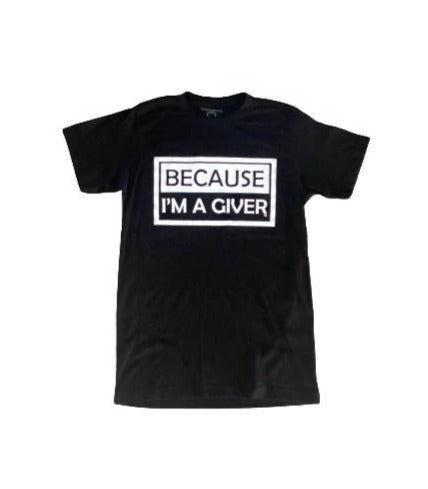 THIGHBRUSH® "BECAUSE I'M A GIVER" - Men's T-Shirt - Black